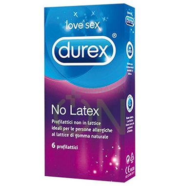 Durex Linea No Latex Forma Classica Senza Lattice Confezione con 6 Profilattici